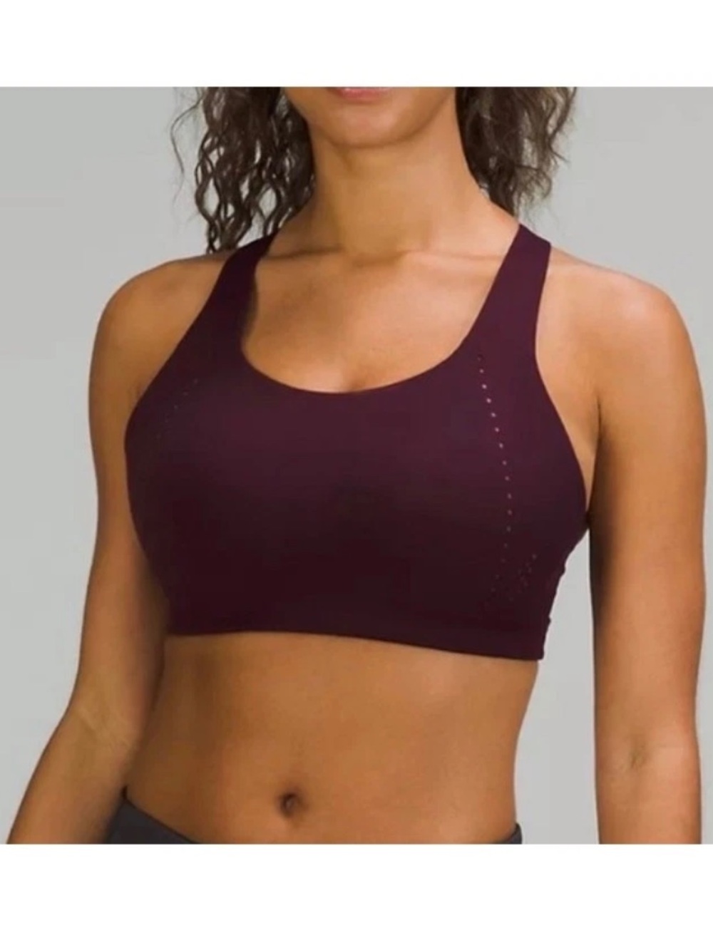 Lululemon Sports Bra AirSupport High Support Sports Bra Cassis / Red Merlot 34DD